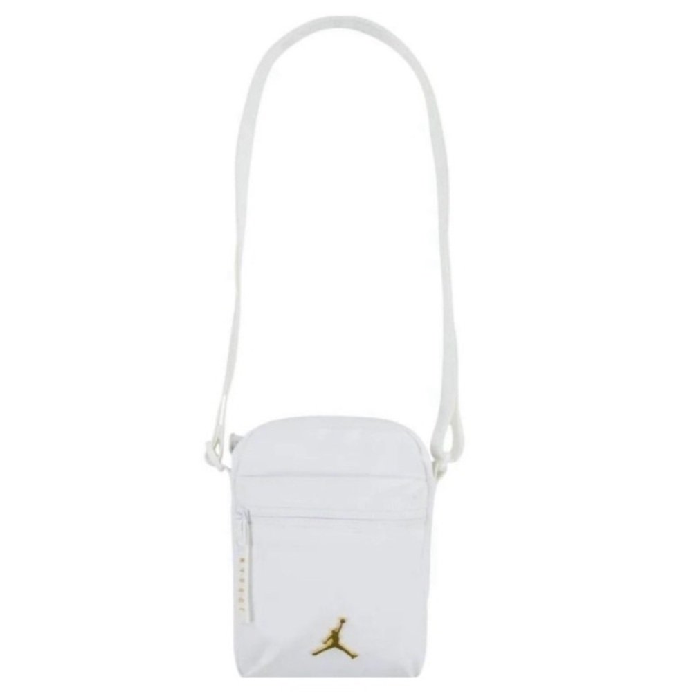 Jordan Men's White and Gold Messenger Bag - Picture 2 of 6